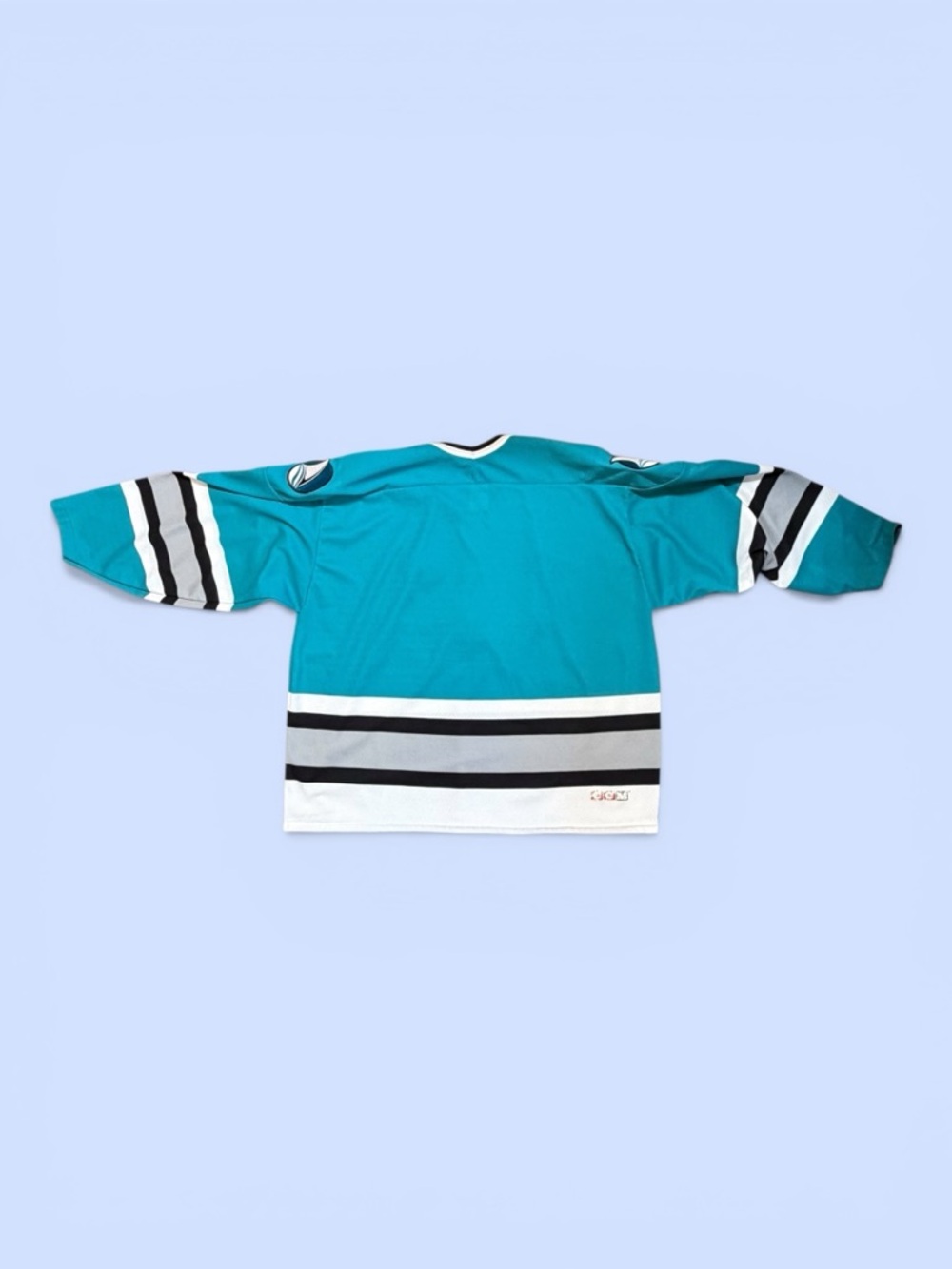 NHL Jersey San Jose Sharks CCM Maska Teal Black White Sz XXL Hockey Jersey VTG - Picture 8 of 11